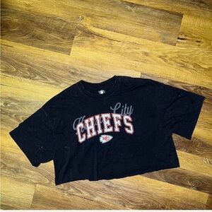 NFL Kansas City Chiefs Acid Wash Cropped Tshirt